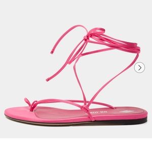 Attico Pink Flat Sandals